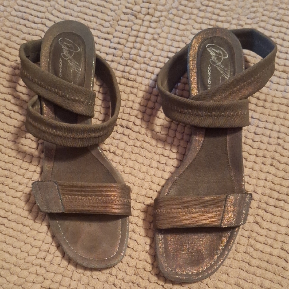 Donald J. Pliner Brown Sandals with Wide Straps